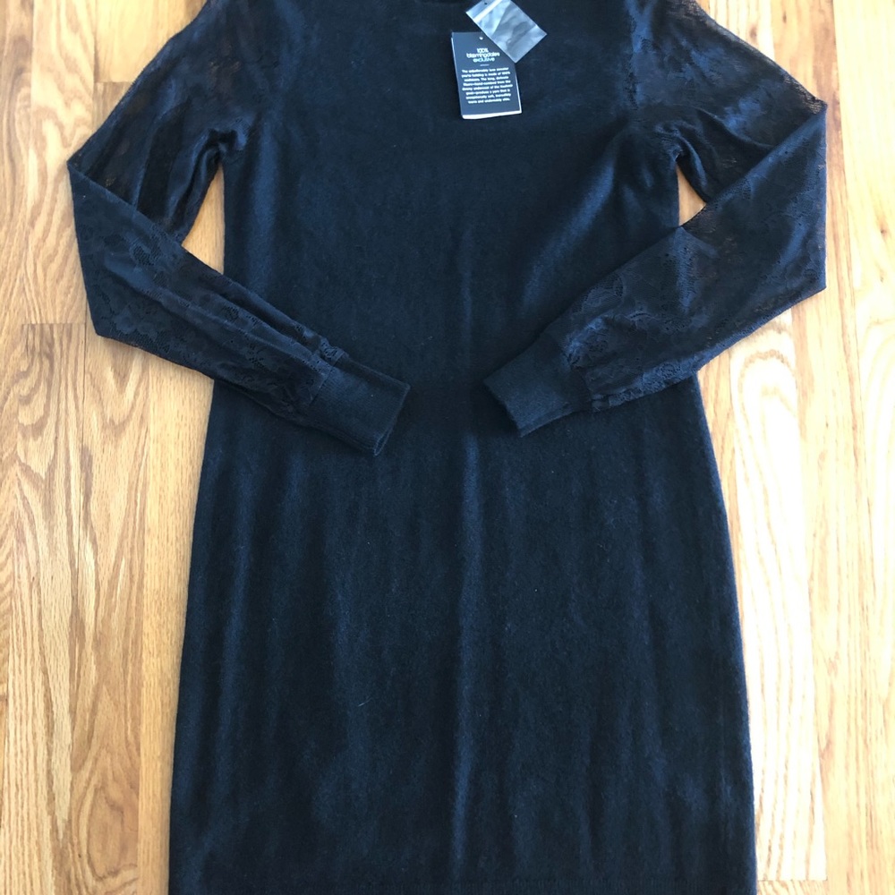 C by Bloomingdale’s Cashmere Black Dress - Picture 6 of 8